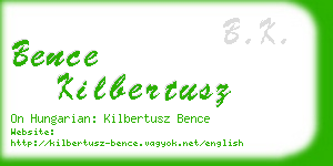 bence kilbertusz business card